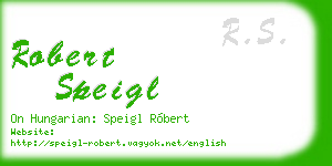 robert speigl business card